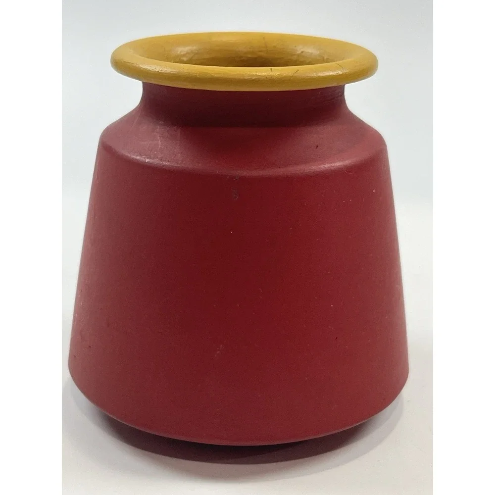 Handcrafted Terracotta Warli Art Vase Stationery Holder‎ Clay Pen Stand India